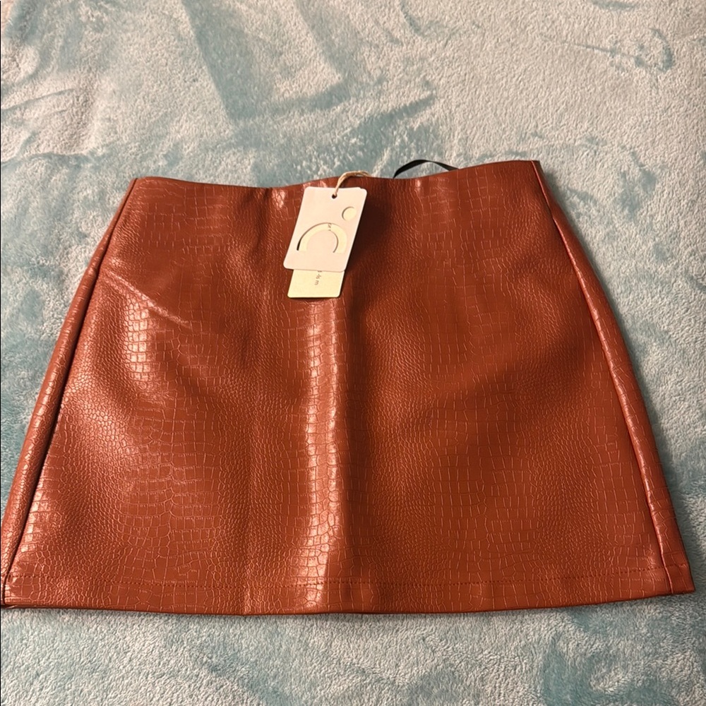 Commense Brown Mini Skirt